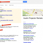 Austin Projector Rentals - A Google listing