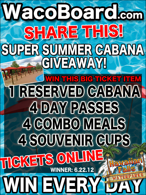 Cabana Giveaway - Hawaiian Falls