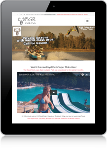 BSR Cable Park - iPad view
